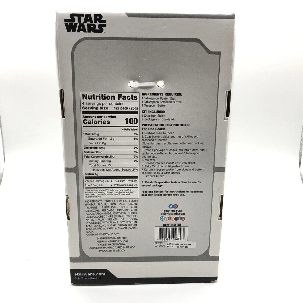 Star Wars Holiday Christmas Darth Vader Baking Skillet +‎ Pancake Mix Brand NEW